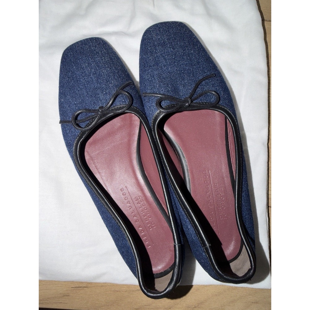 Freda Salvador Jada Ballet Flats Indigo Denim Sz 7 S - Picture 6 of 8